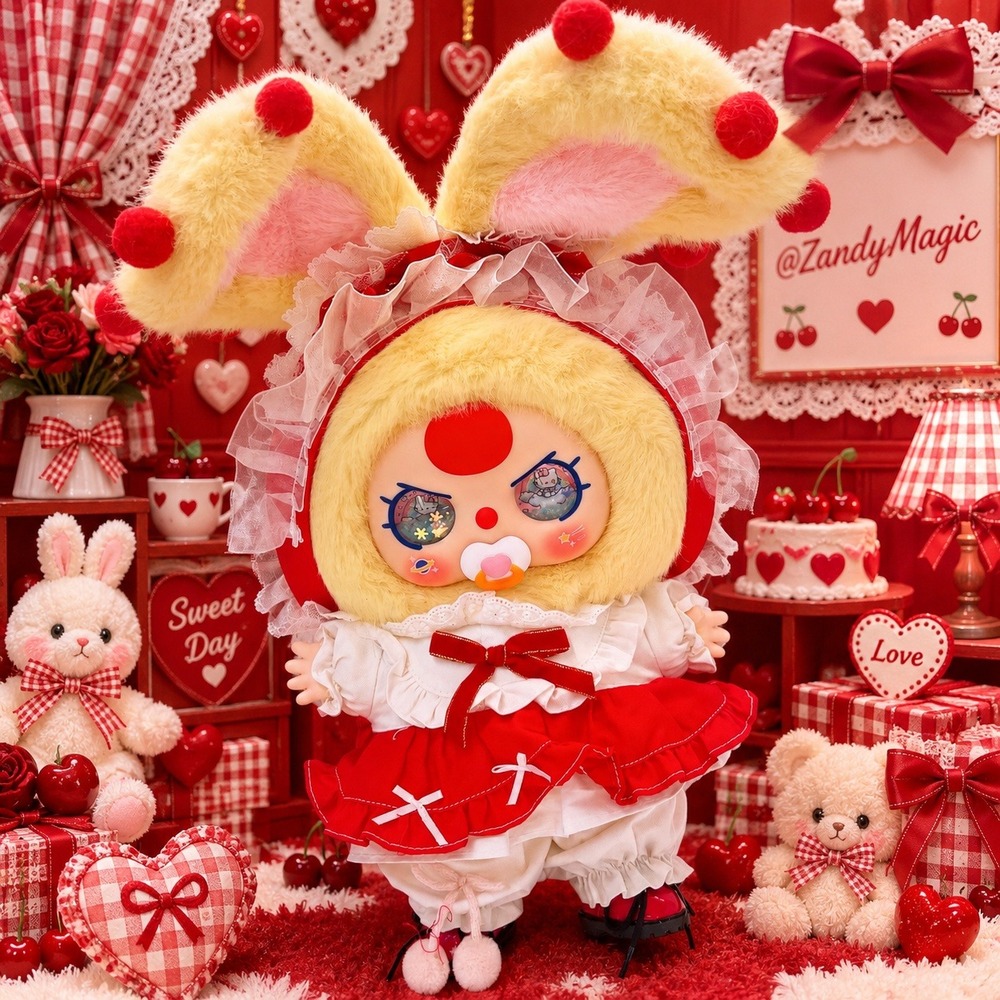 Baby Three Lolita 400% "Red Yellow + Special Water Glitter eyes" plush